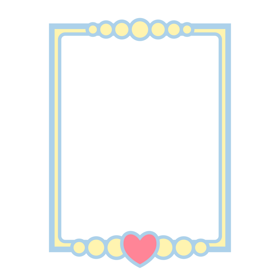 Modern Cute Frame with Heart png