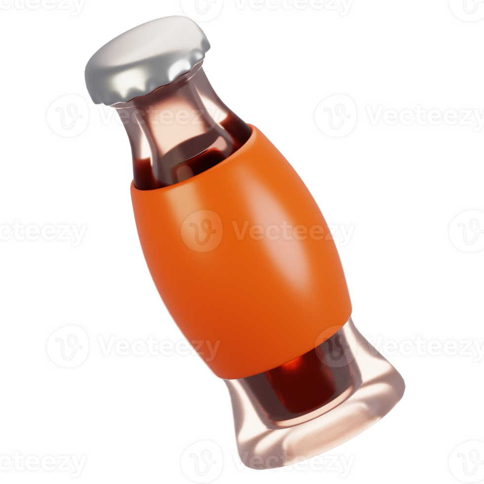 3d rendering summer season icon concept. 3d render cold drink icon png