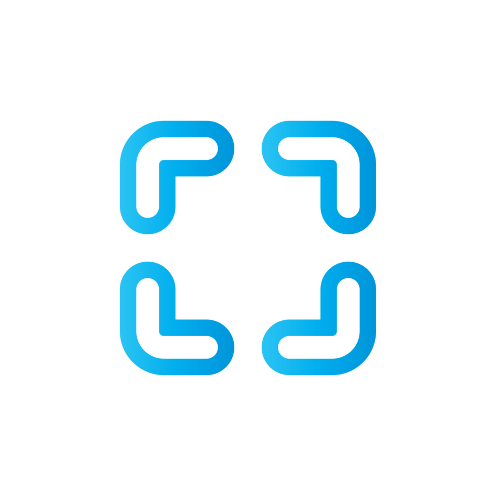 Blue Gradient Fullscreen Icon png
