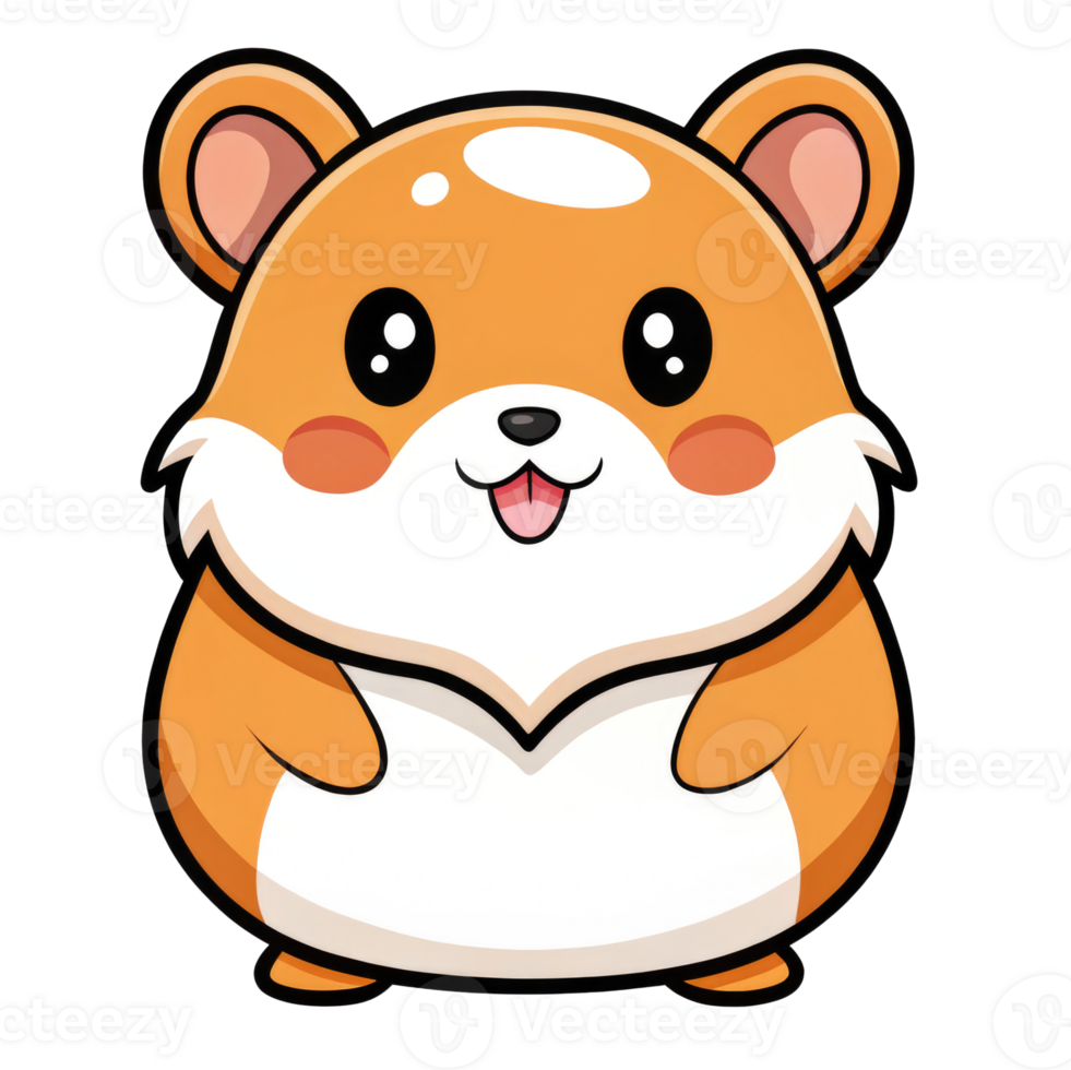 Hamster sticks out tongue png