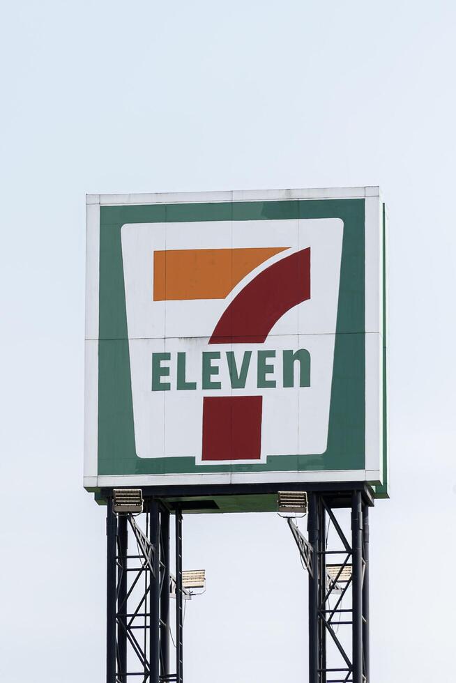 Nonthaburi Thailand 2025 Logo 7 eleven on billboard photo