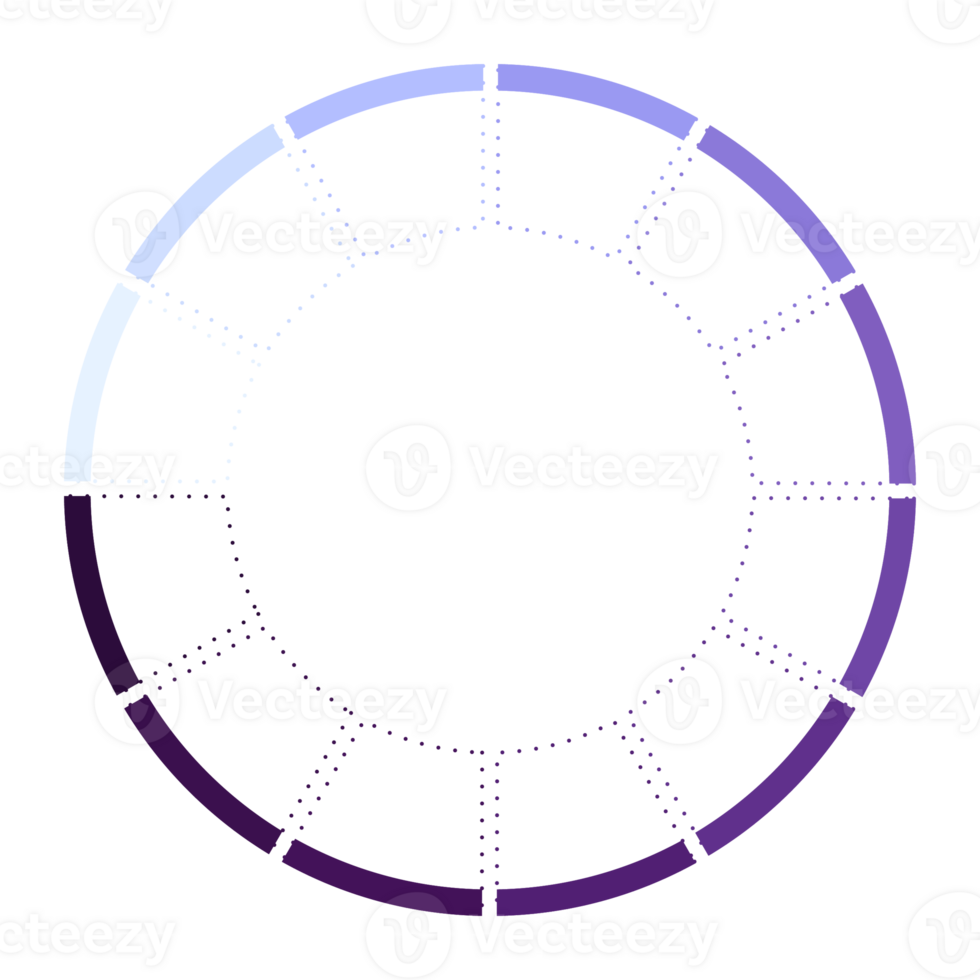 Infographic with 12 steps, blue tone. for presentation. png