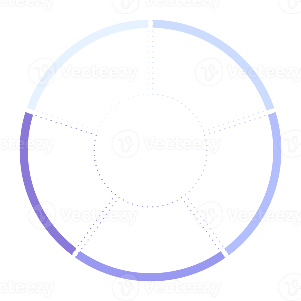 Infographic with 5 steps, blue tone. for presentation. png