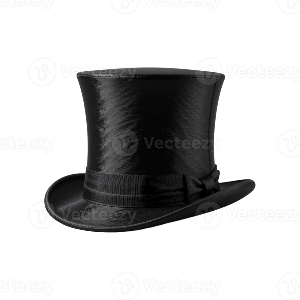black top hat isolated on transparent background png