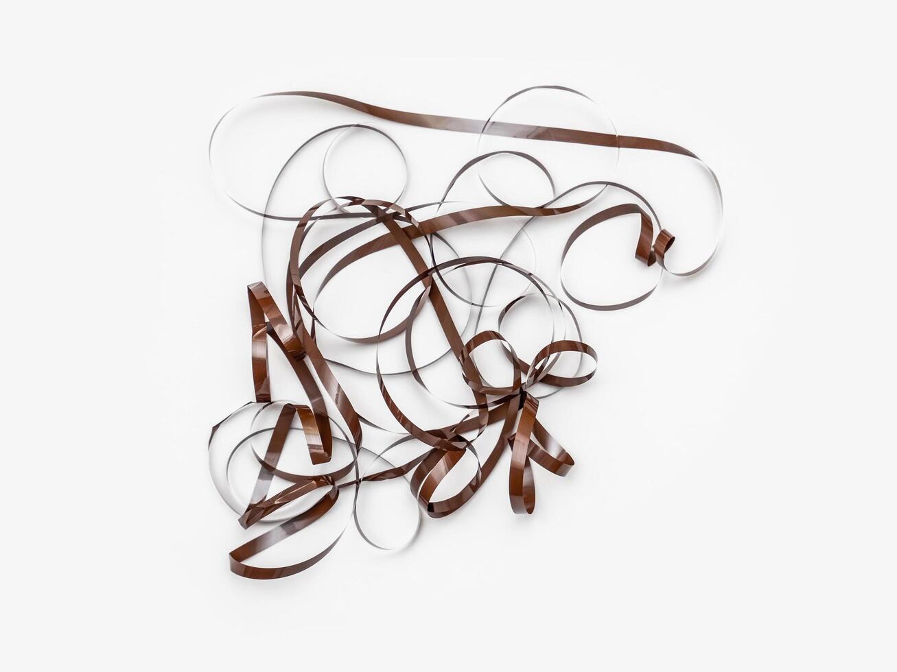 magnetic tape on white background photo