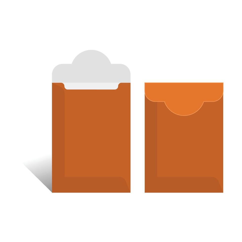 Envelope template, With 3D Box, Size 5 x 7 in, File vector