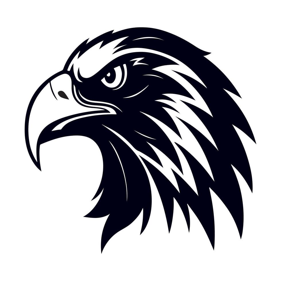 Eagle Head Silhouette illustration vector