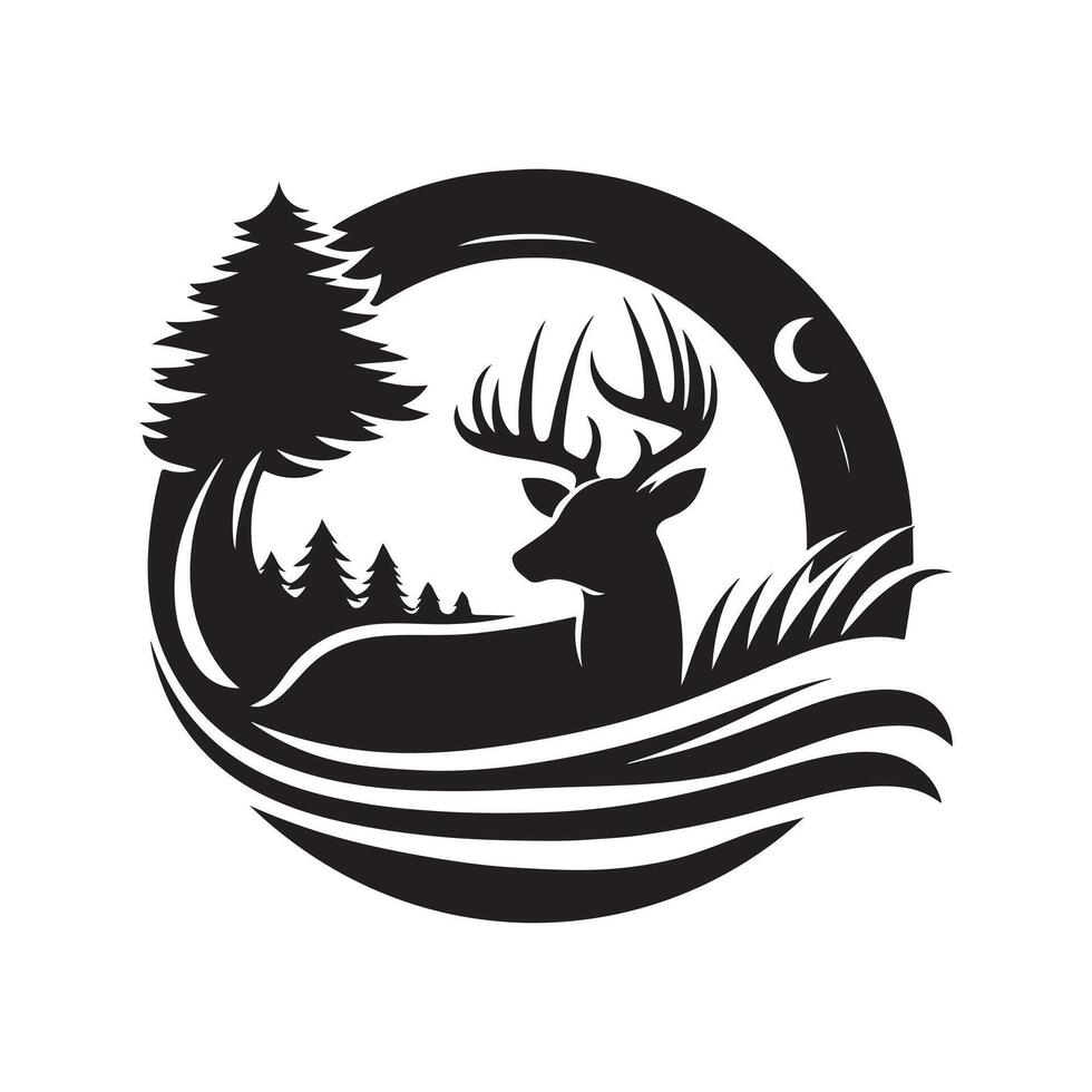 Deer Hunting Vectors Illustrations for Adventure Brands