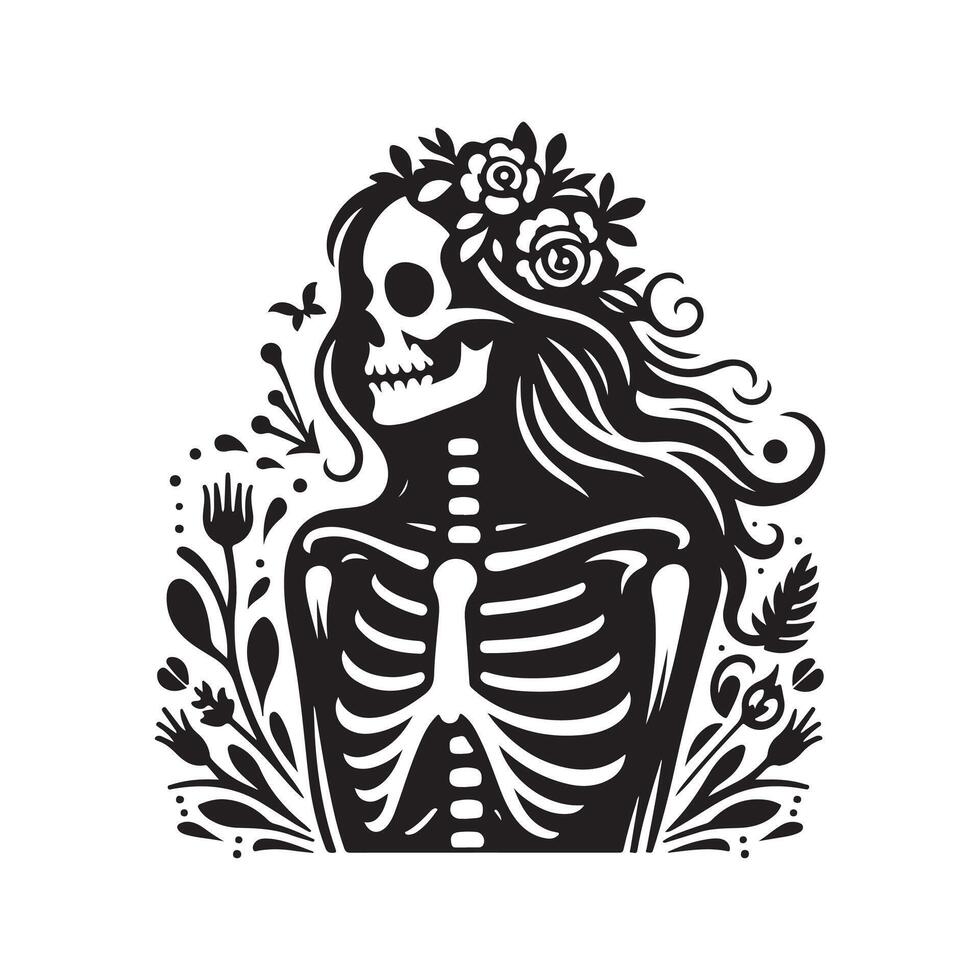 Skeleton Silhouette Vectors for Bone Structure Illustrations