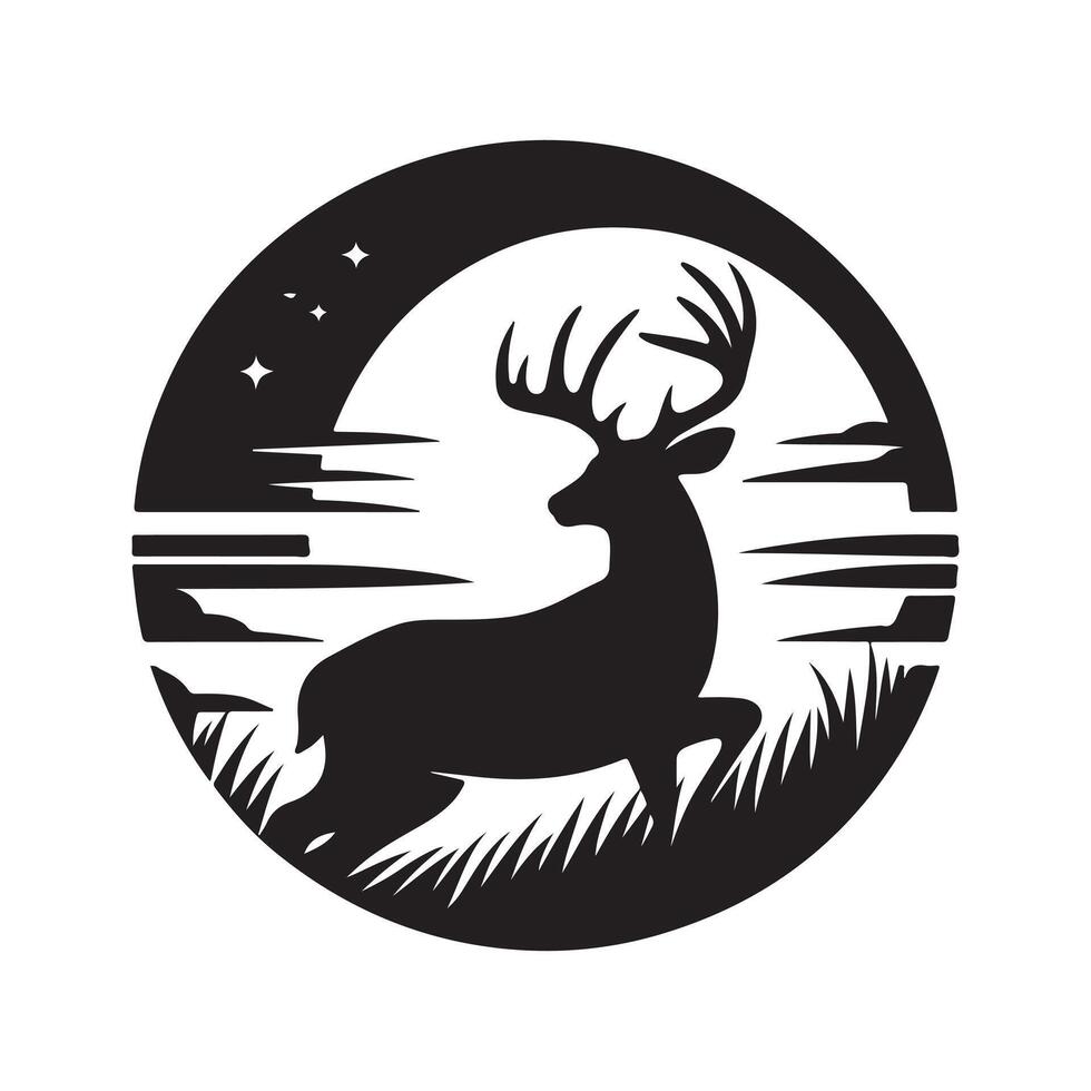 Deer Hunting Vectors Art for T-Shirts and Apparel Graphics