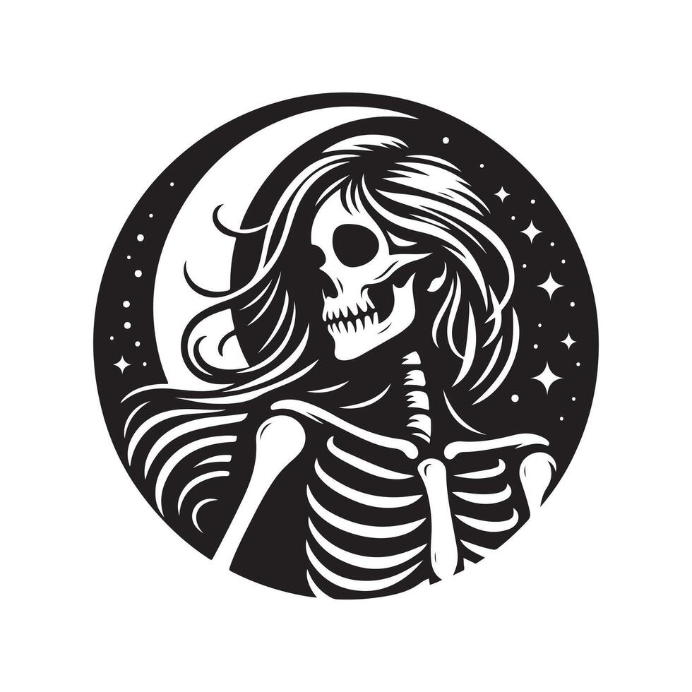 Skeleton Silhouette Vectors for Minimalist Design Projects