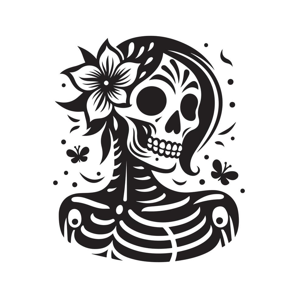 Skeleton Silhouette Vectors Art for Halloween Costume Graphics
