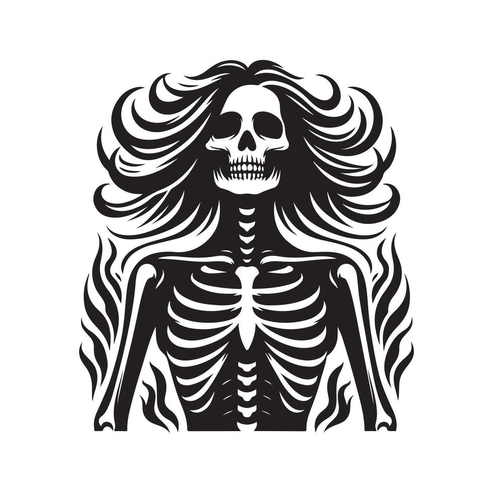 Skeleton Silhouette Vectors Graphics for Digital Marketing Projects