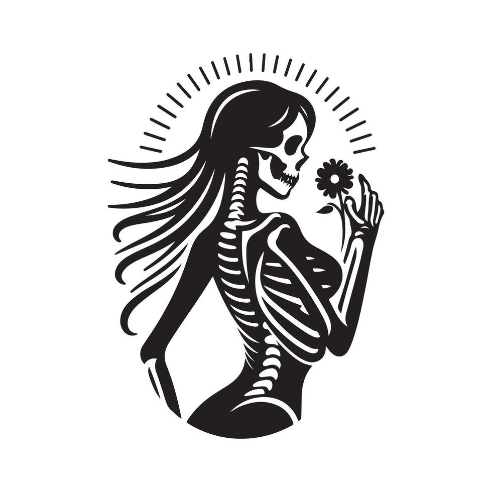 Skeleton Silhouette Vectors for Web and Social Media Graphics