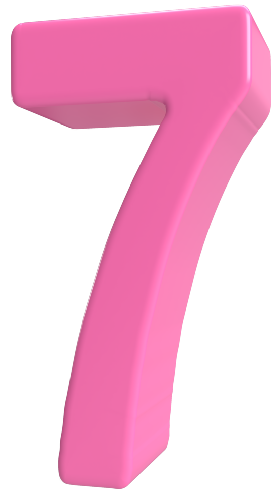 3D number 7 png