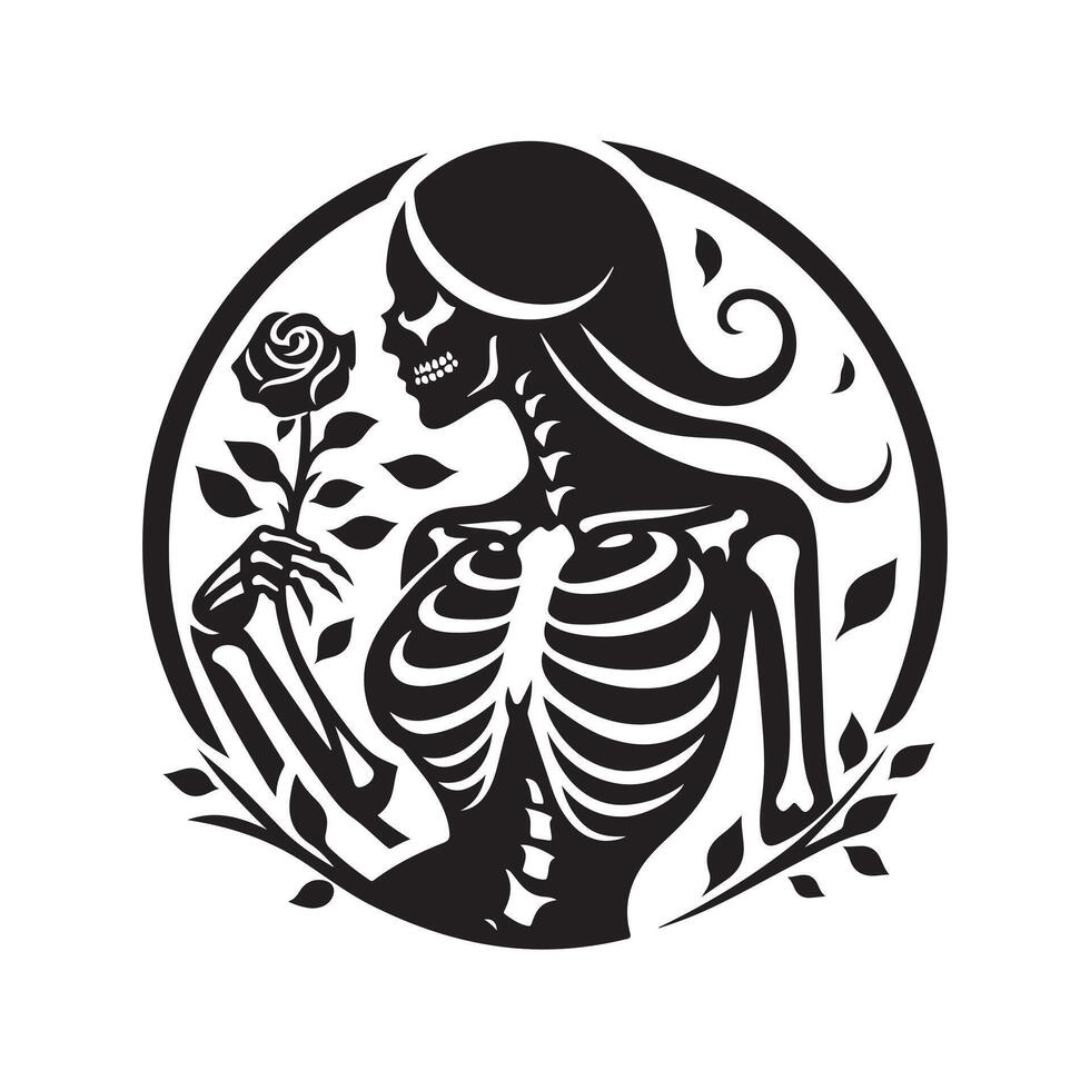 Skeleton Silhouette Vectors Art for Spooky Design Projects