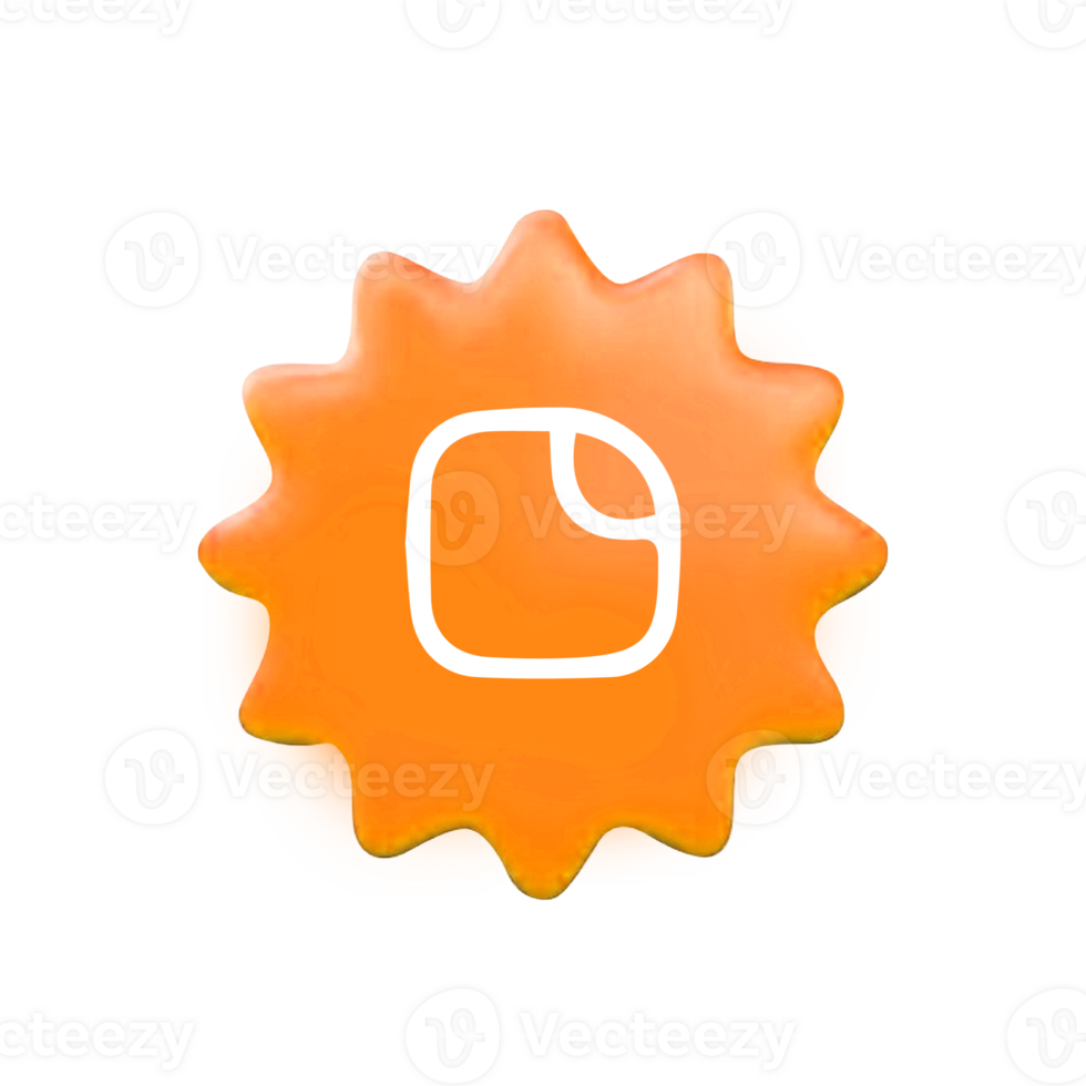 File document icon on orange shape png