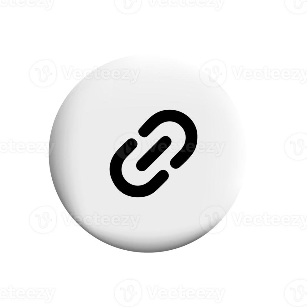 Link icon on a white button png