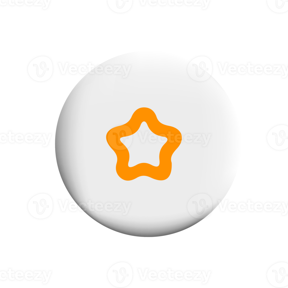 Star icon on a white button png