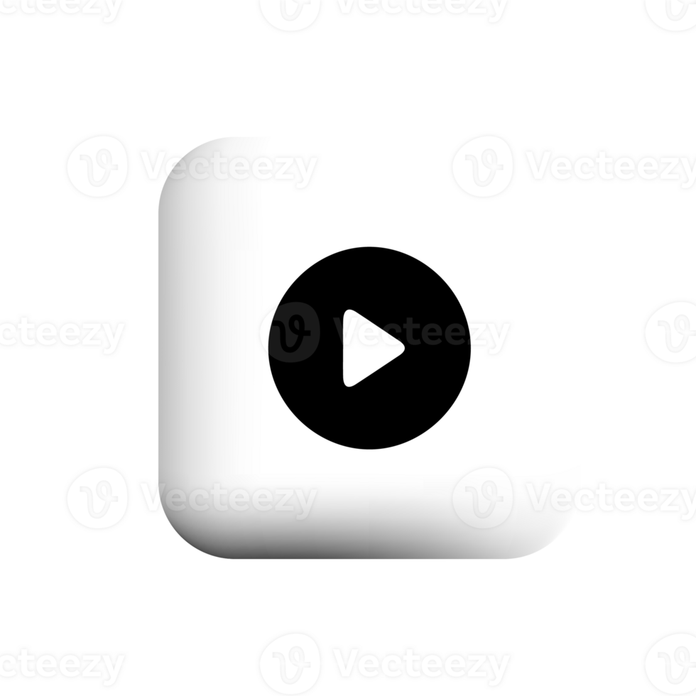 play button icon on white square png