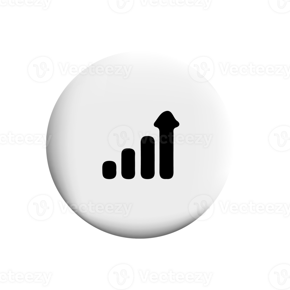 Graph chart icon on circle shape png