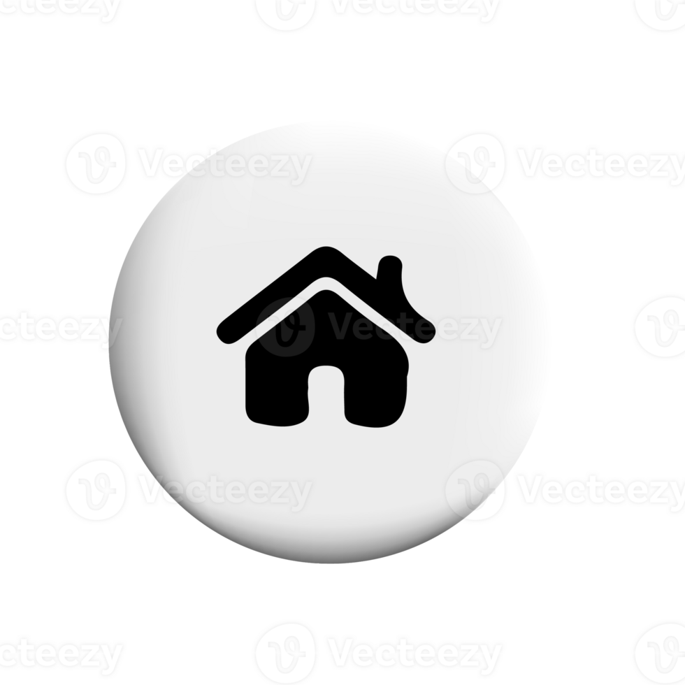 House or Home icon on a white button png