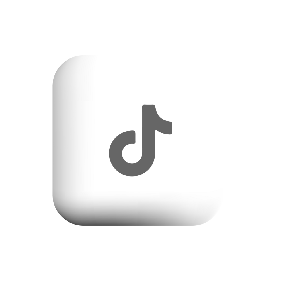 Tiktok icon on a white square png
