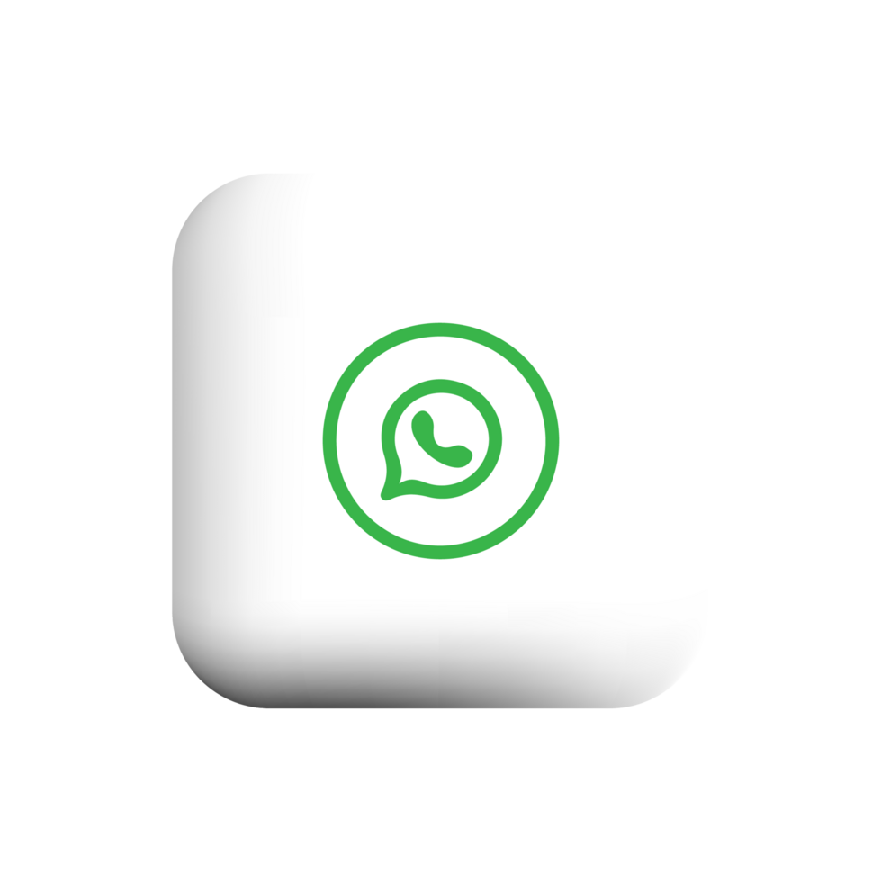 whatsapp icon, green and white square button png