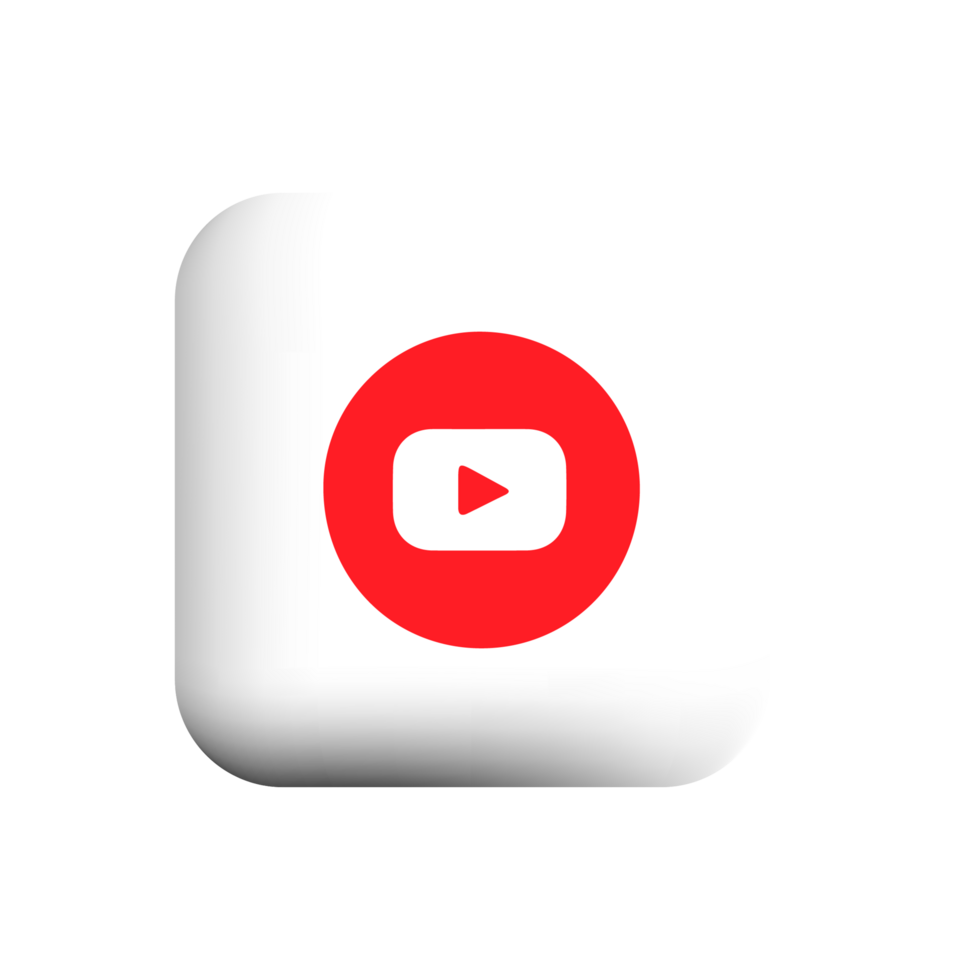 youtube icon on white button png
