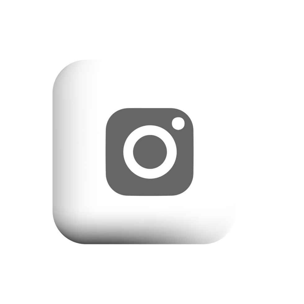 Instagram icon on white square button. png