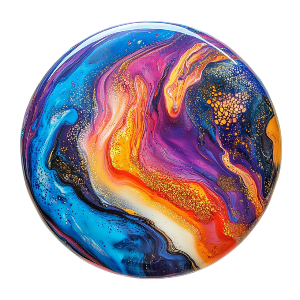 Abstract Swirl Sphere on Transparent Background png