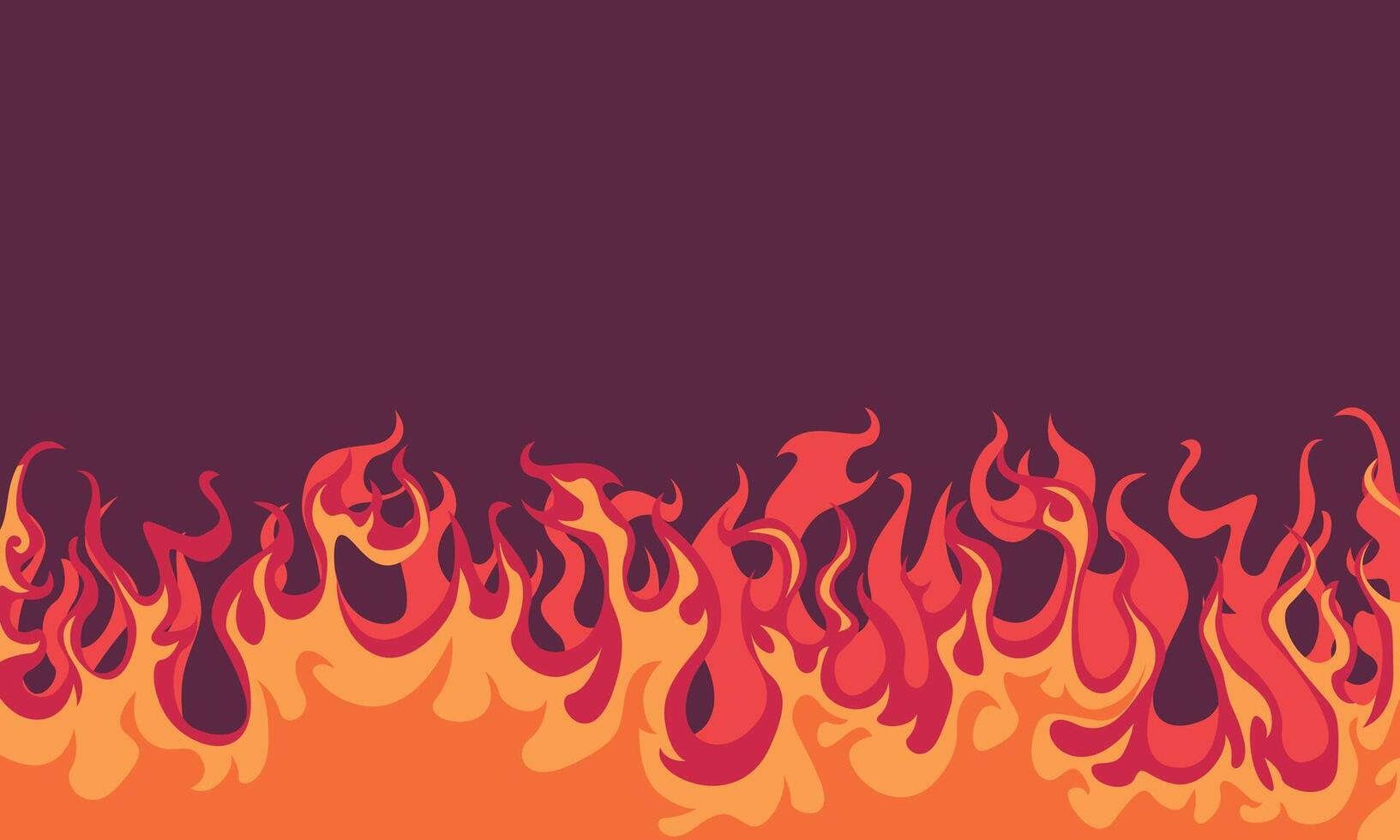 Blank background of hot burning fire vector
