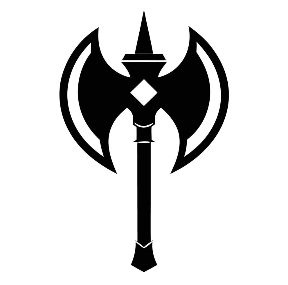 The symbol for the hammer is black and white vector
