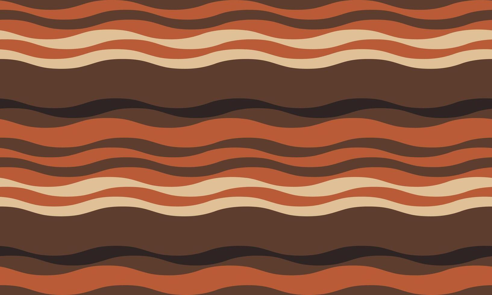 Seamless earthytoned wavy stripes pattern. Perfect for textile design, wallpaper, website backgrounds, or packaging. Retroinspired aesthetic with a modern feel. vector