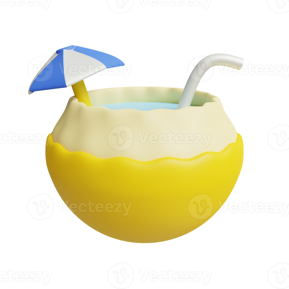 fresh young coconut drink png