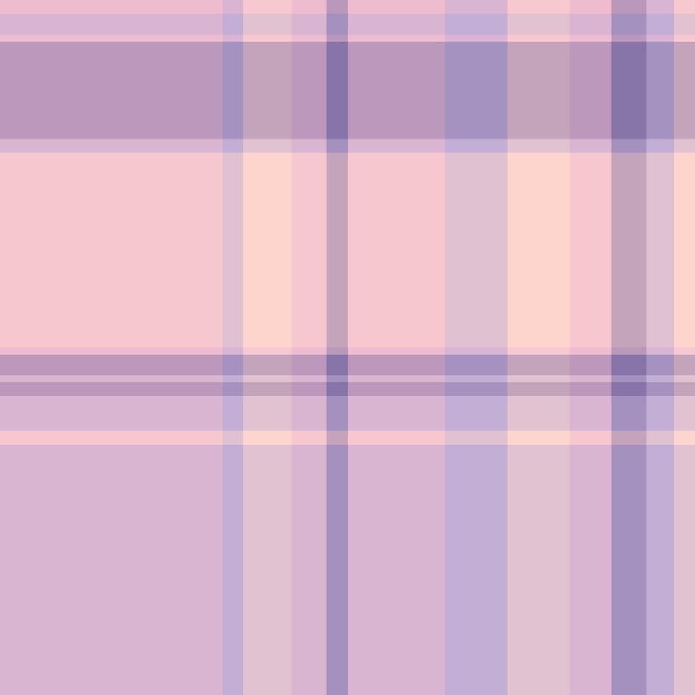 Soft pastel plaid pattern in shades of pink and purple. Perfect for backgrounds, textiles, and feminine designs. Seamless repeat for versatile use in various projects. vector