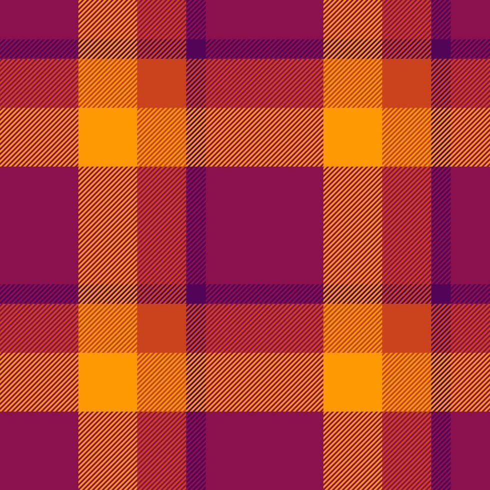 Vibrant autumnal plaid pattern in rich purple, orange, and deep red hues. Perfect for textile designs, fallthemed projects, or adding a warm, textured aesthetic to your designs. vector