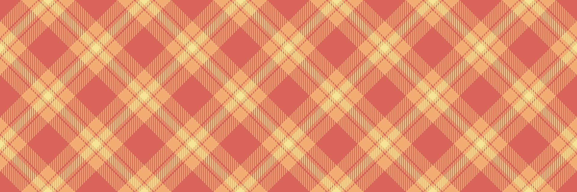 Tribal fabric tartan plaid, everyday check texture . Business background pattern textile seamless in red and orange colors. vector