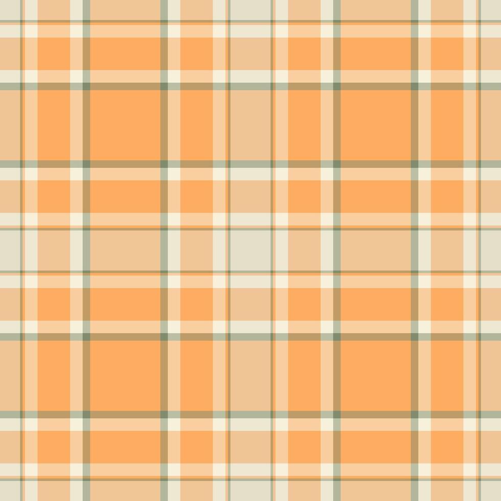 Elegant pastel plaid pattern in peach, beige, and green. Perfect for textile design, website backgrounds, or stationery. vector
