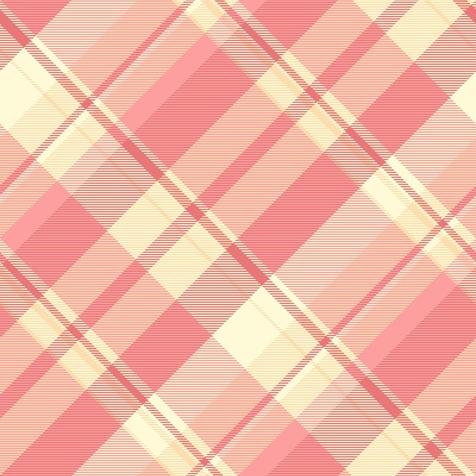 Adorable fabric seamless, layout check background tartan. Tattersall texture plaid textile pattern in red and navajo white colors. vector