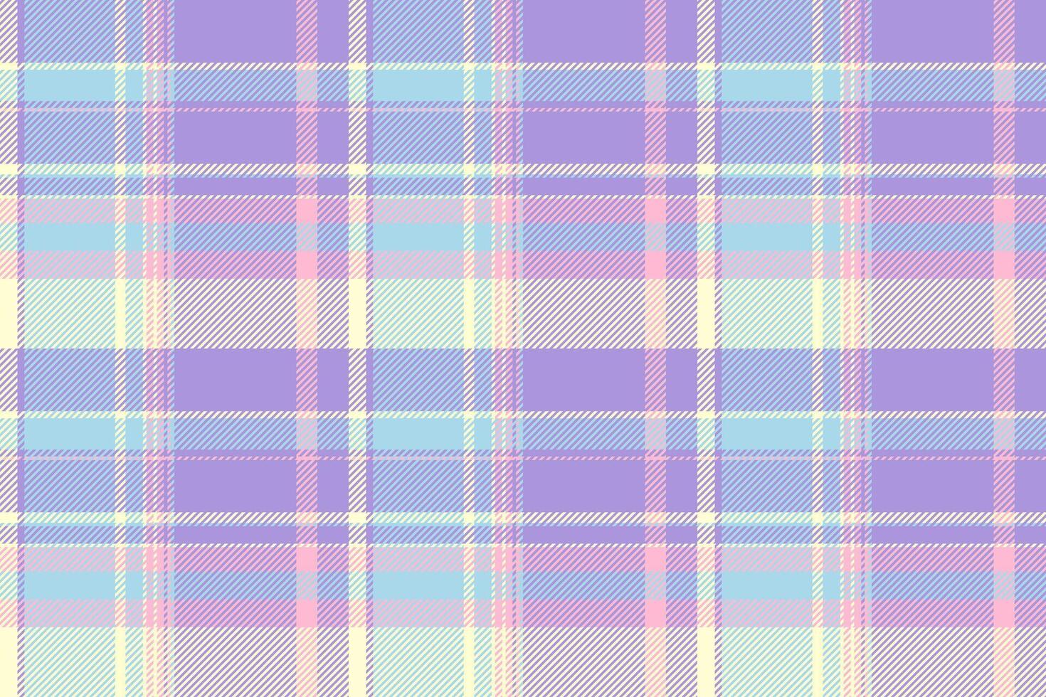 Delightful pastel plaid pattern in soft purple, pink, and blue hues. Perfect for textile designs, scrapbooking, website backgrounds, and more. vector