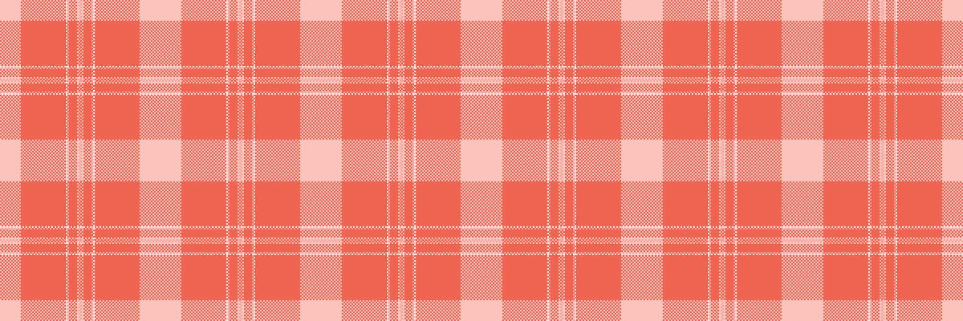 Stylish coral and peach plaid pattern. Perfect for textile design, fashion, website backgrounds, or any project needing a subtle yet vibrant texture. Seamless repeat for easy application. vector