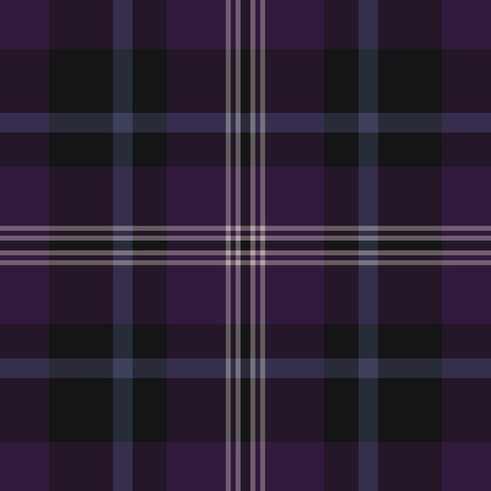 Elegant purple and black plaid pattern. Perfect for textile design, fashion, website backgrounds, or any project needing a sophisticated, textured look. Seamless repeat for easy application. vector