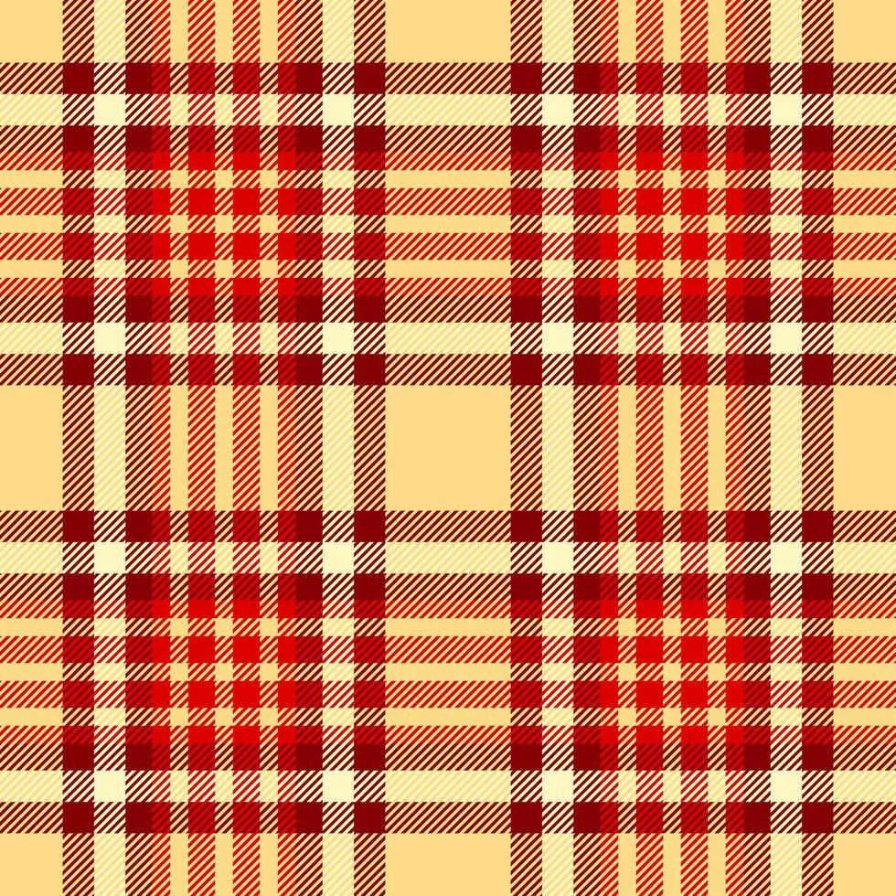 Smooth tartan plaid background, king textile texture . Tape seamless fabric check pattern in amber and maroon colors. vector