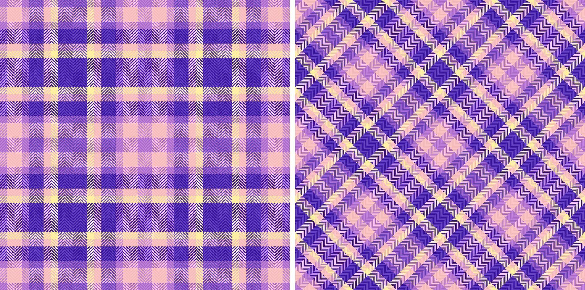 Background pattern of texture textile seamless with a check tartan fabric plaid. Set in wedding colors for wide grid patterns in modern fashion. vector
