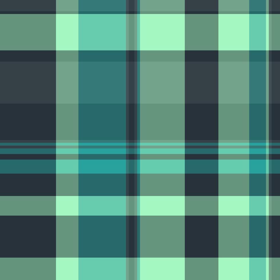 Variation background fabric pattern, celtic tartan textile. Home seamless texture check plaid in green and dark colors. vector