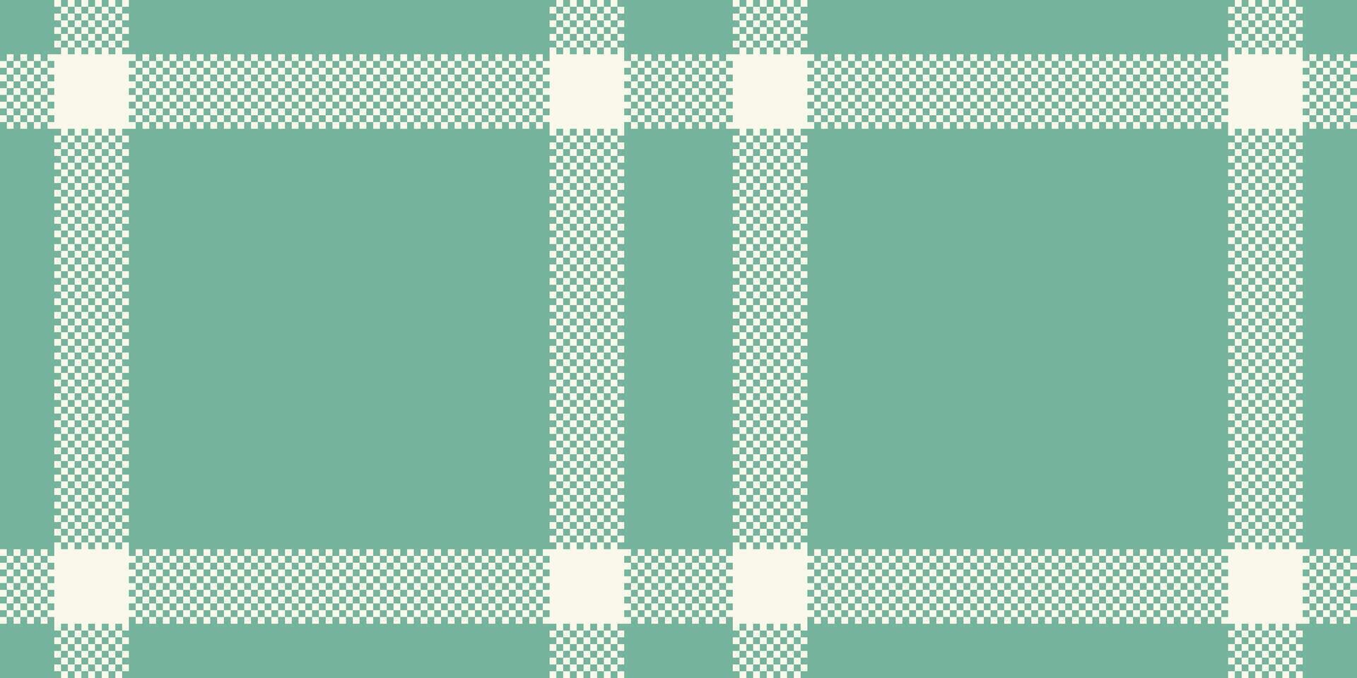 Dining room seamless pattern check, premium background fabric texture. French plaid textile tartan in mint and old lace colors. vector