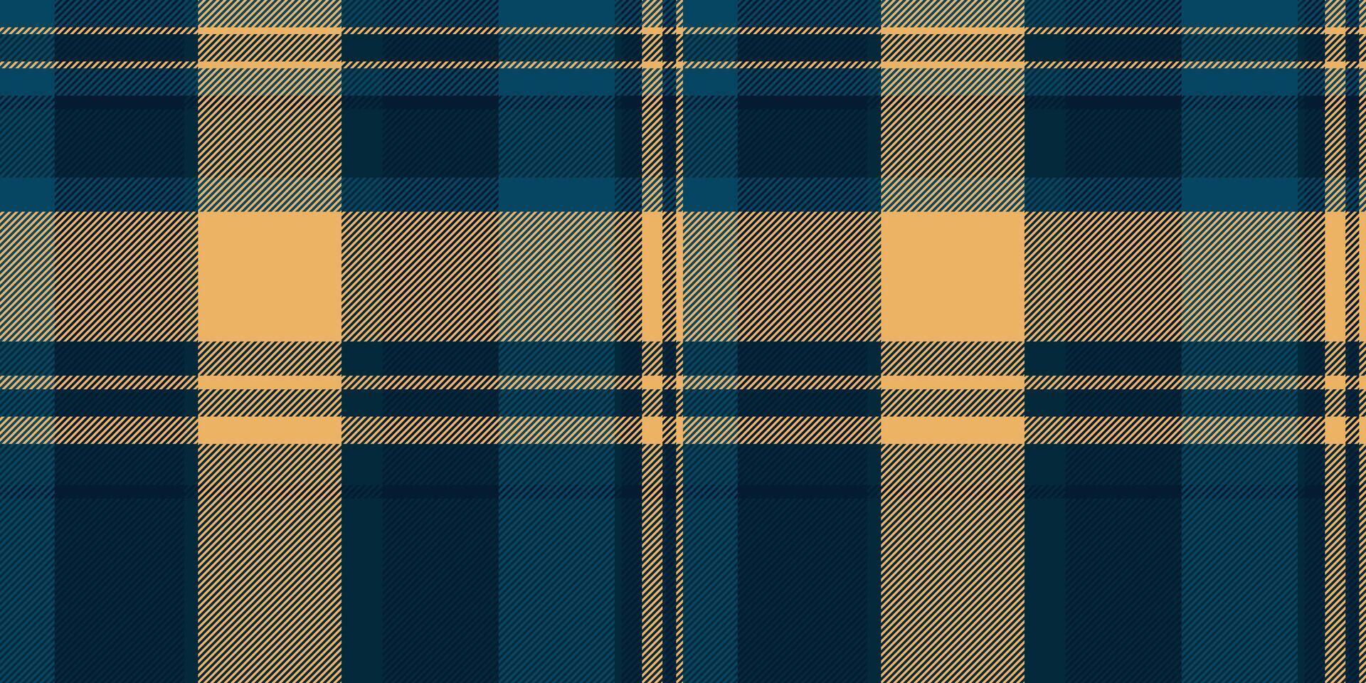 Border tartan background check, national seamless textile texture. Panel plaid pattern fabric in dark and orange colors. vector