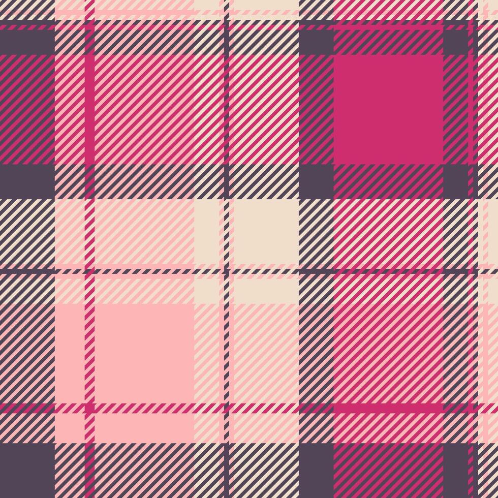 Stylish pink and gray plaid pattern. Perfect for fashion, textile, and website backgrounds. This seamless design offers a modern, yet classic feel. Ideal for creating eyecatching visuals. vector
