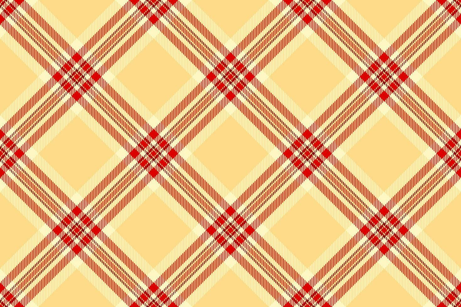 Large textile seamless tartan, thread texture fabric check. Close-up plaid background pattern in amber and light colors. vector